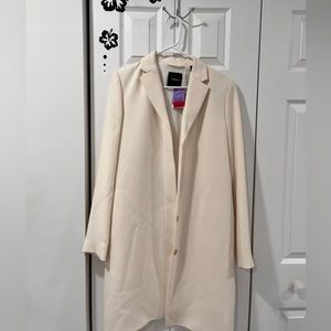 Theory Perform Tech Car Coat - off white-